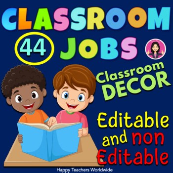Editable CLASSROOM JOBS DISPLAY and DECOR