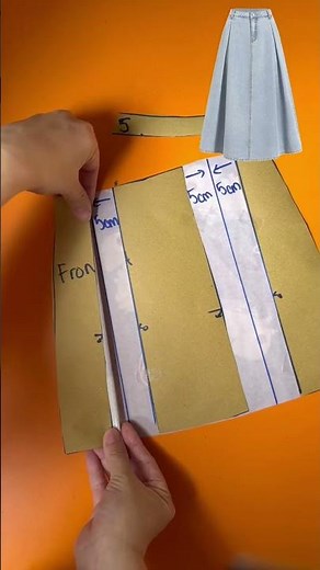 Simple Skirt Pattern Drafting Tutorial for Beginners #sewing #diy #sewingtutorial #sewingtips