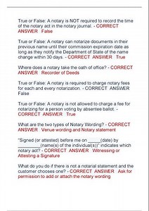 PA Notary Exam 2024 2025