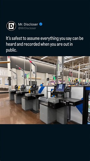 Mr. Discloser on Instagram: "Big brother Wal-Mart is listening. Assume this technology has now been implemented in most major retail and other businesses open to the public. They say the objective is to improve your shopping experience, but it’s bordering on psychological manipulation. Walmart was granted a U.S. patent titled “Listening to the Frontend” in 2018. It describes a system using distributed sound sensors throughout a store to capture, analyze, and categorize audio generated by custome