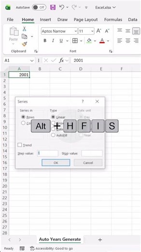 Don’t Type Years Manually — Pros Use Smart Excel Trick #excel #exceltips #excelforbeginners