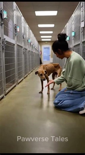 Scared Shelter Dog Gives His First Hug to a Human #RescueDog #DogEmotional #ShelterStory