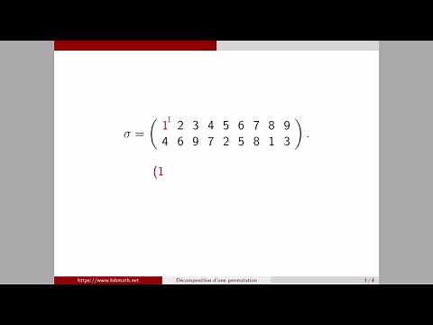 Comment décomposer une permutation en produit de cycles à supports disjoints?