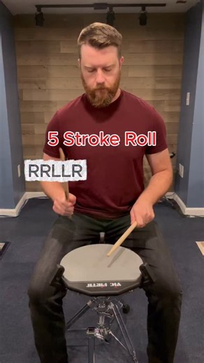 The 5 stroke roll is a great rudiment to practice either leaving space between each one, or stringing them right into each other. Focus on clean doubles and a strong accent for the single strokes. #drum #drumrudiment #drumlesson #drumlife #drummers | Eric Sheppard Drums LLC
