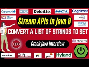 Java 8 Stream API Interview Questions: Convert a List of Strings to a Set using Stream API in java 8