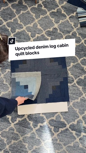 Can they all become one quilt or are they too different?? I love all these upcycled denim log cabin quilt blocks but I think they are too different to go together 🤔.