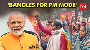 1.1K views · 24 reactions | Congress women workers have sent bangles to Prime Minister #NarendraModi, Smriti Irani and other big BJP leaders at the post office in Nadesar, Varanasi, in protest against the bulldozing of the house of the accused of gang rape of an IIT BHU student. | The Times of India | Facebook