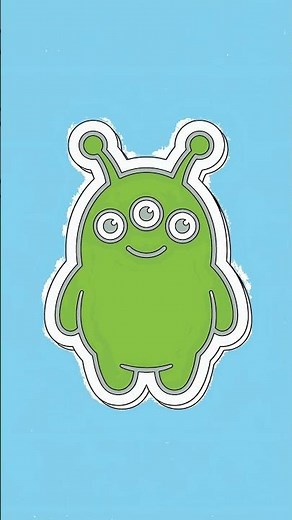 Easy Cartoon Alien Drawing for Beginners with Chillify