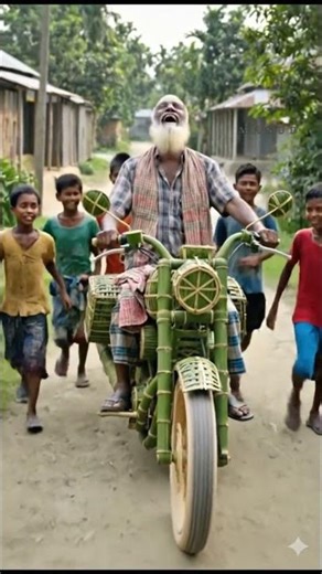 "A motorcycle was made using bamboo" #motivational #bambooart #motorcycle #ai #facts
