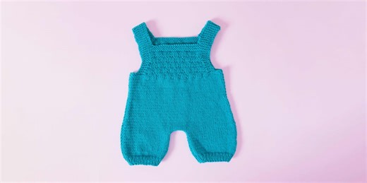 Free knitting pattern for a baby romper to stitch today