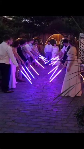 Star Wars Themed Wedding with Lightsabers | Jedi Bride and Groom