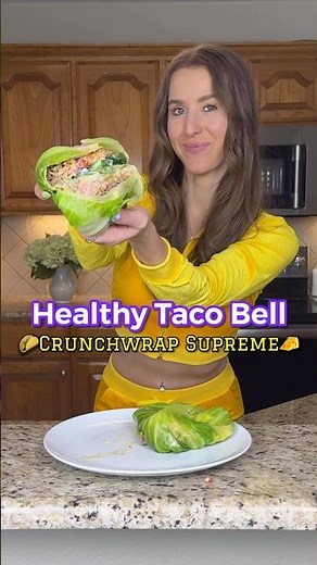 HEALTHY TACO BELL: CRUNCHWRAP SUPREME 🤤 Healthy fast food recipe! #fastfood #tacobell