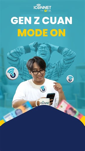 ICONNET on Instagram: "Gen Z tuh harus multitasking banget. Kerja, nugas, streaming, sampe healing semua butuh internet. Tapi tenang, sekarang bisa #CuanModeOn pakai ICONNET Paket Hebat! Internet stabil dan hemat mulai dari 100ribuan/bulan, GRATIS sampai 7 bulan*. Bareng ICONNET, no drama, no debat. Cuma hemat. 😎 *S&K berlaku #ICONNETNODEBAT #internetrumahtanpabatas #internetdariPLN"