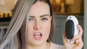 I just love that my mom thought they were comparing the size of this "vibraing hairbrush" to the size of an actual MOUSE! LOL - such a Mama Bee moment! So, what are your thoughts on this brush? Would you give it a try for the low, low price of $20?! | Molly Burke