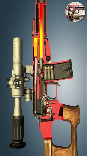 How VSS Vintorez sniper rifle Works (Slow Motion Cutaway) #firearmeducation #gunmechanics