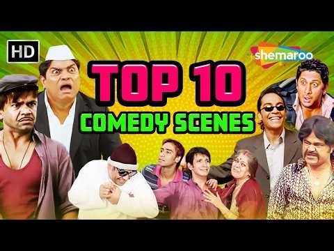Top 10 Comedy Scenes - Bollywood की सबसे मजेदार कॉमेडी | Johnny Lever | Rajpal Yadav | Sanjay Mishra
