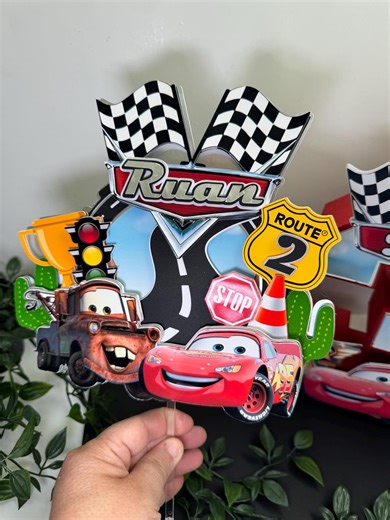 Cars Cake Topper, Cars Mcqueen Cake Decoration, Cars Cake Topper, Cars Birthday, Cars Themed Party, Lightning Mcqueen Cake Topper - Etsy