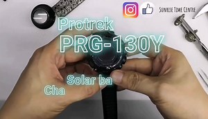 Casio Protrek PRG-130Y Solar Battery Change #sunrisetimecentre #casio #protrek #prg130 #solarbattery #serviceandrepair #battery | Sunrise Time Centre