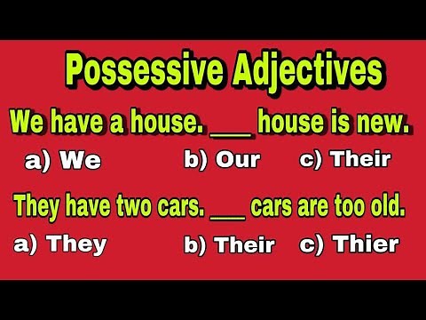 Possessive Adjectives in English Grammar | Basic English Grammar Quiz | Can you Score 25/25?