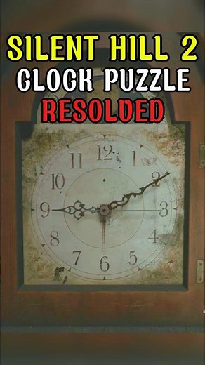 SILENT HILL 2 - HOW TO SOLVE CLOCK PUZZLE