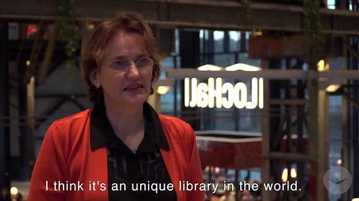Holland's railway-themed library houses book-lined ceilings and moving train tables
