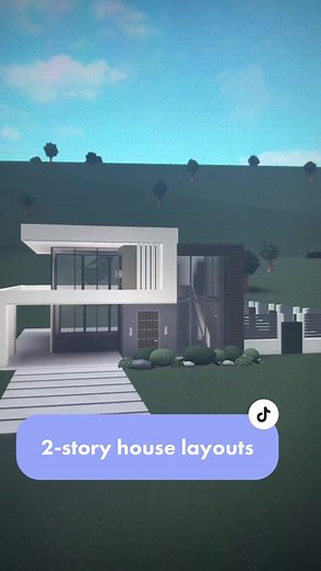 2-Story Modern House Layout Ideas for Bloxburg