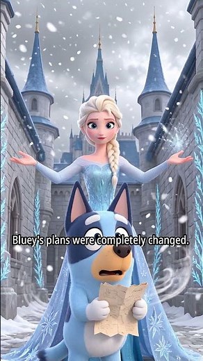 Elsa, Bluey, and the Unexpected Fun❄️ | Short Bedtime Story for Kids #shorts
