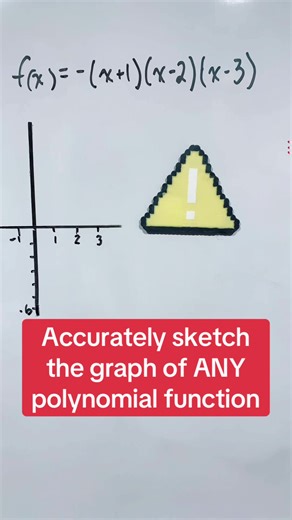 Accurately sketch the graph of ANY polynomial function using these simple steps #mathtrick #mathtricks #math #maths #mathematics #algebra #mathteachersoftiktok #mathteacher #algebrahelp #polynomial #polynomials #graphing #graphingpolynomials #graphingfunctions #algebra1