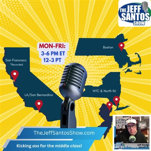 NEXT GUEST on The Jeff Santos Show -- your place for bold, Progressive takes on politics: Deborah Cornavaca, NJEA Gov. Relations Director. CALL IN WITH YOUR QUESTIONS/COMMENTS on what's going on in the country today: (833)-545-JEFF (5333.) If you're out of our broadcast area, stream online on our FB page or YT channel. Interviews available on-demand on our website: TheJeffSantosShow.com #TheJeffSantosShow #NewJersey #DeborahCornavaca #California #NYC #Minneapolist #Minnesota #TimWalz #Boston #Ic