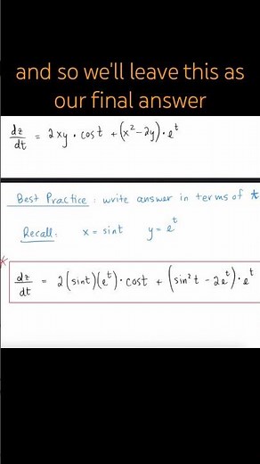 Chain Rule for Function with Several Variables - Example 2