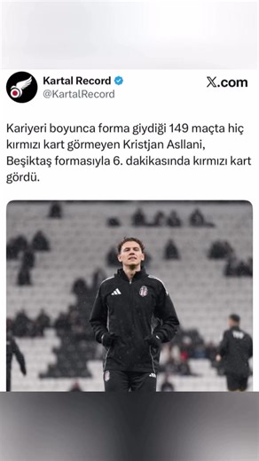 Asllani çıktığı ilk maçta kırmızı gördü! 🟥|⚫️⚪️ #beşiktaş #asllani #kırmızı #transfer #keşfet