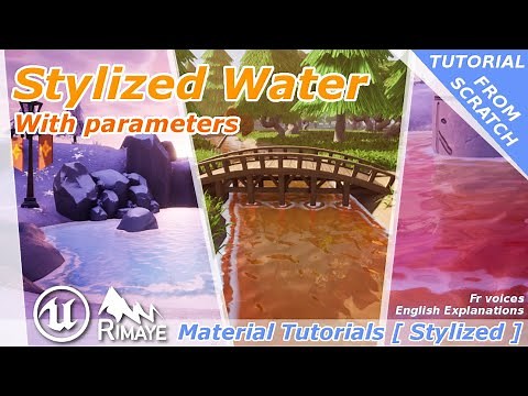 Unreal Engine : How to create Stylized Water Material - UE4 tutorial [Distance fields - reflection]