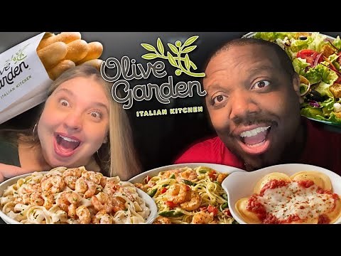 We Ate NEW Menu Items From OLIVE GARDEN For The FIRST TIME!