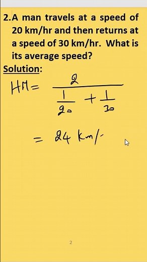 2 - Application of Harmonic Mean - in English
