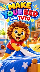 Make Your Bed with Tutu! 🦁🛏️ | Good Habits for Kids | Nursery Rhymes #shorts