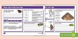 KS2 Stone Age to the Iron Age Revision Activity Mat