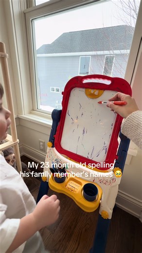 Watch My Toddler Spell Family Names! 🥹