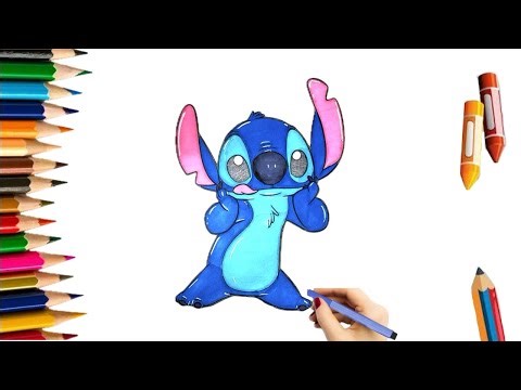 ✨How to Draw a STITCH from the cartoon Lilo and Stitch | Coloring Kids✨