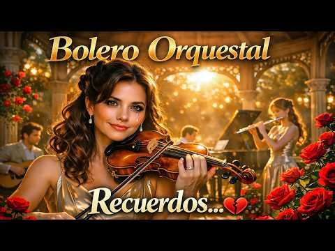 Boleros Orquestales con Violín 🎻 Música Instrumental 🌹 Elegancia, Nostalgia y Amor