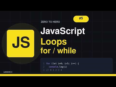JavaScript From Zero to Hero #5 – Loops Finally Make Sense (for & while)