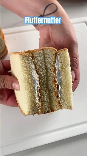 FLUFFERNUTTER SANDWICH - LINK IN DESCRIPTION #recipe #sandwich #fluffernutter #shorts