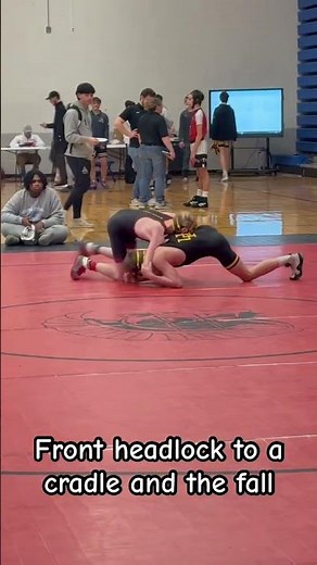 Front headlock to cradle and pin