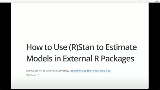 How to Use (R)Stan to Estimate Models in External R Packages