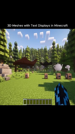 Creating 3D Meshes with Text Displays in Minecraft