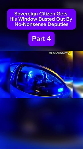 Sovereign Citizen Gets His Window Busted Out By No-Nonsense Deputies #fyp #foryoupage #capcut #foryou #police
