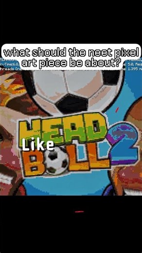I made Head Ball 2 pixel art in Minecraft.