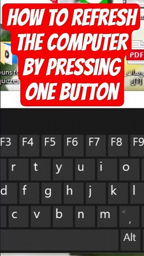 How to refresh the computer by pressing one button