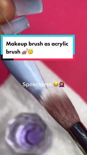 Reply to @niya1909 who uses a makeup brush to do their nails ? 👀👀 #nailhack #acrylicnails #acrylicpowders #fyp