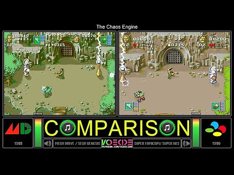 The Chaos Engine (Mega Drive vs SNES) Side by Side Comparison | VCDECIDE