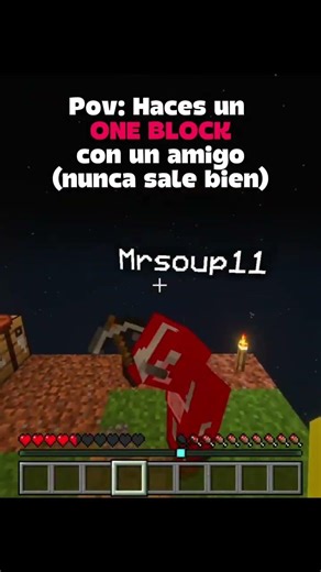 Cuando haces un One block con tu amigo, nunca sale bien 😭🔥 #shorts #minecraft #humor #amigos
